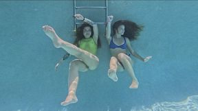 Handcuffed to the Pool Ladder with Nathalia and Jasper