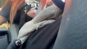 Artemisia enjoys Italian stepmom during car ride with big boobs and flashing