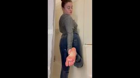 Fully clothed shower, emphasis on soles