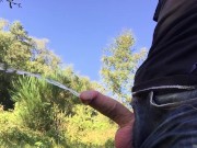 It's horny to piss in public - piss compilation