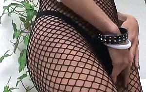 Lingeried tgirl honey solo scene