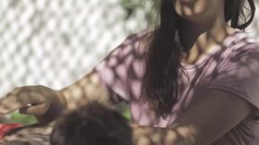 Asian Hottie Katana Sucks Off Hung Tattooed Stud Before Outdoor Fucking