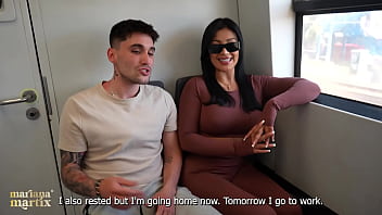 Big-ass Colombian fucks a stranger she meets on the train - Mariana Martix &amp_ Papi Rodriguez