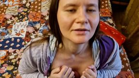 Russian couple tries intimate massage with big uncut cock