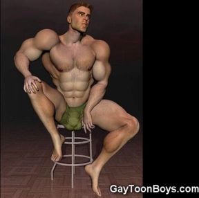 Muscular Males 3D Like It Big