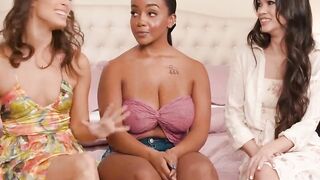 Step-Mother's Squirts All Over Stepbrother In Hot Lesbian Threesome