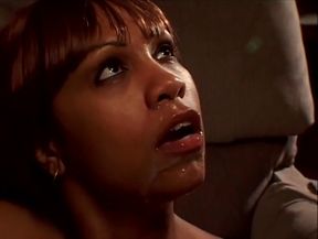 Black and white double penetrated ass fucking dildo penetrated threesome