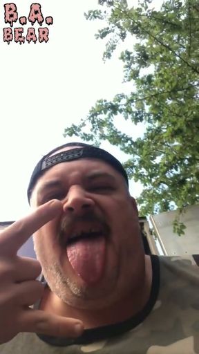 Fat Truck Driver Outdoor Wank