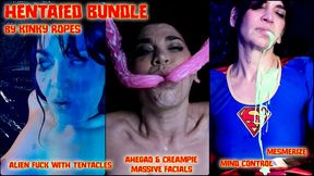 HENTAIED BUNDLE by BONDAGE KINK 3 movies pack of hentaied milf and alien creature fuck