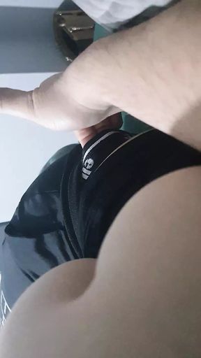 Step mom in bed touching step son dick with her hand over his jeans