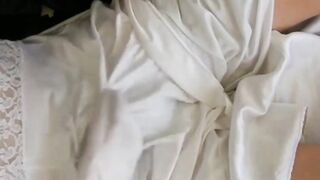 White nylon glide jerk jizz