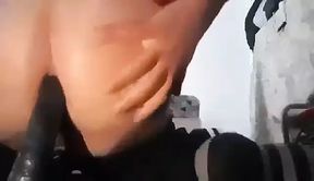 I rub my ass with a vibrator