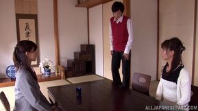 Kink teens Ichika Kamihata and Sakura Aida play lesbian games