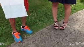 Approaching Men Women Seniors Juniors for Part-Time Job Project with Una Sasaboshi Tactics