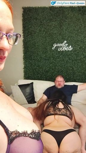 Cuckquean Selfie - Wife Watches and Films Herself Being Cucked by Younger 4'10 Thick Latina