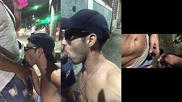 Mamei o hétero na saída da boate no meio da rua