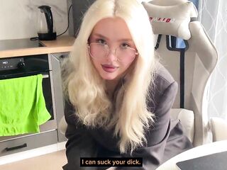 Hawt Golden-haired Secretary With Glasses Enjoys Screwing [Deutsch Porn]