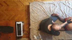 Man opens a girl's anal hole