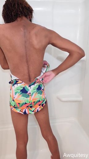 Swimwear Trans Girl Gets Wet and Wild