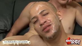 Splendid Mass Ejaculation Guy Luvs to get his Face Coated with Jizm