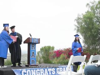 Breasty Black Begins A WILD Three-some At Graduation Party - Lily Starfire, Scotty P, Alona Bloom