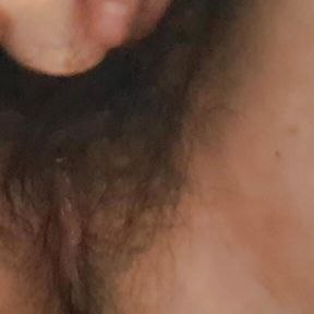 Masturbation with tongue on clitoris feeling continuous orgasm