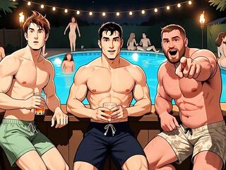 Cuck spouse lets wife get screwed by other males beside the pool