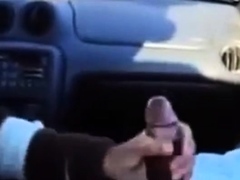 BBC gets a handjob in the car