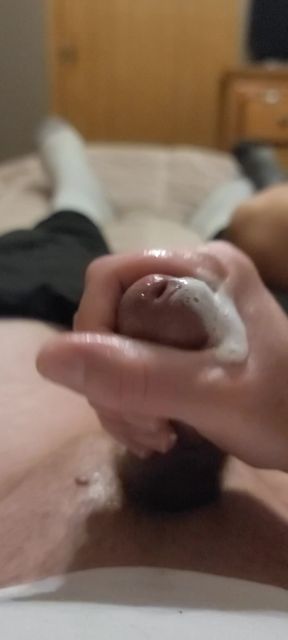 Cum flowing hand job