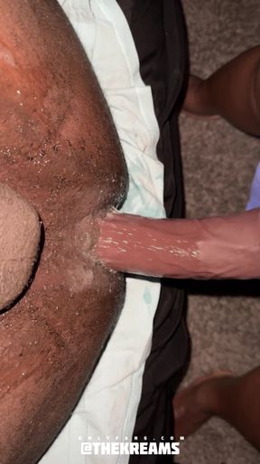 Wife Stuffs 12 Inch Dildo Inside Of Hubby