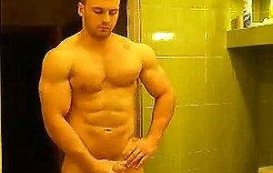 Muscular Russian Hunk Strips and Plays