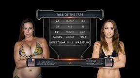 bella rossi vs cheyenne jewel female wrestling