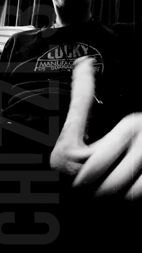 B&amp;w Cock Play W Cumshot