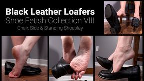 Black Leather Loafers Shoe Fetish Collection VIII - Chair, Side & Standing Shoeplay - Kylie Jacobsx - WMV 1080p HD