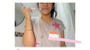 Morning teeth brushing