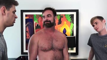 Lusty twinks screwed rough in spitroast bareback papa