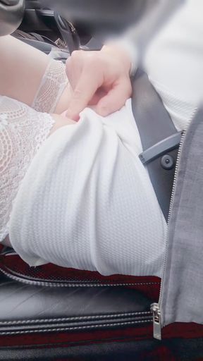 Driving to work at the morning, dressed like a slutty whore underneath a formal suit.   Clip 2