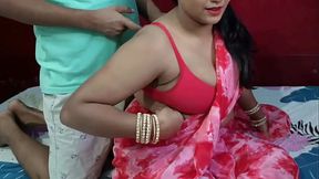 Horny stepmom said son close my bra hook, then he fucked in  bed