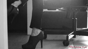 Sub has a femdom fetish for Mistress shoes & feet