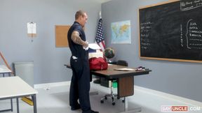 A Nerd on His Knees Muscular Student Shae Reynolds &amp; Isaac X, Bullied Into Sucking Cock to Get His Backpack Back