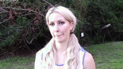Sydney Paige's big natural tits bounce while getting drilled in POV