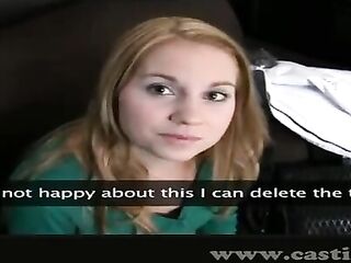 Casting Virginal teen in casting interview