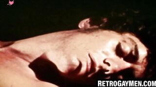 Hairiest Gay Stroking His Unshaven Dick & Shooting A Load On Chest