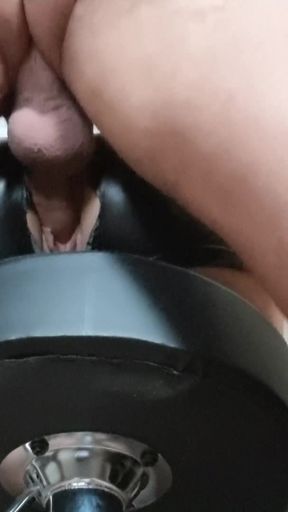 Fucked her in tight leather hotpants