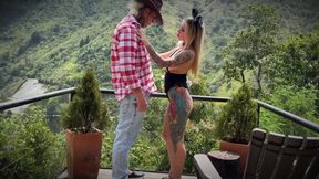 Horny Lumberjack Breaks Into a Cute Otaku Girl's Cabin