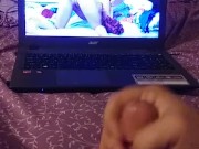 Dicky Spreadum watching Bailey Brooke Cums the Same Time