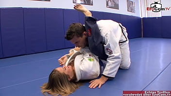 Naughty American student seduces her Judo teacher