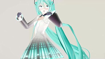 Hatsune Miku Undress Dance Hentai Vocaloid Mmd 3D Clear Blue Hair