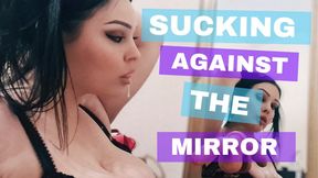 Sloppy POV Blowjob Against the Mirror – Big Tits Titwank & Deep Throat Filth