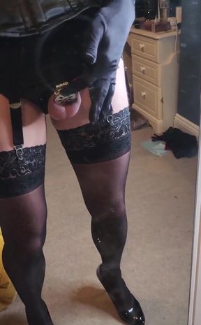 I Hope I Look Pretty in My New Chastity Cage, It's so Flat!